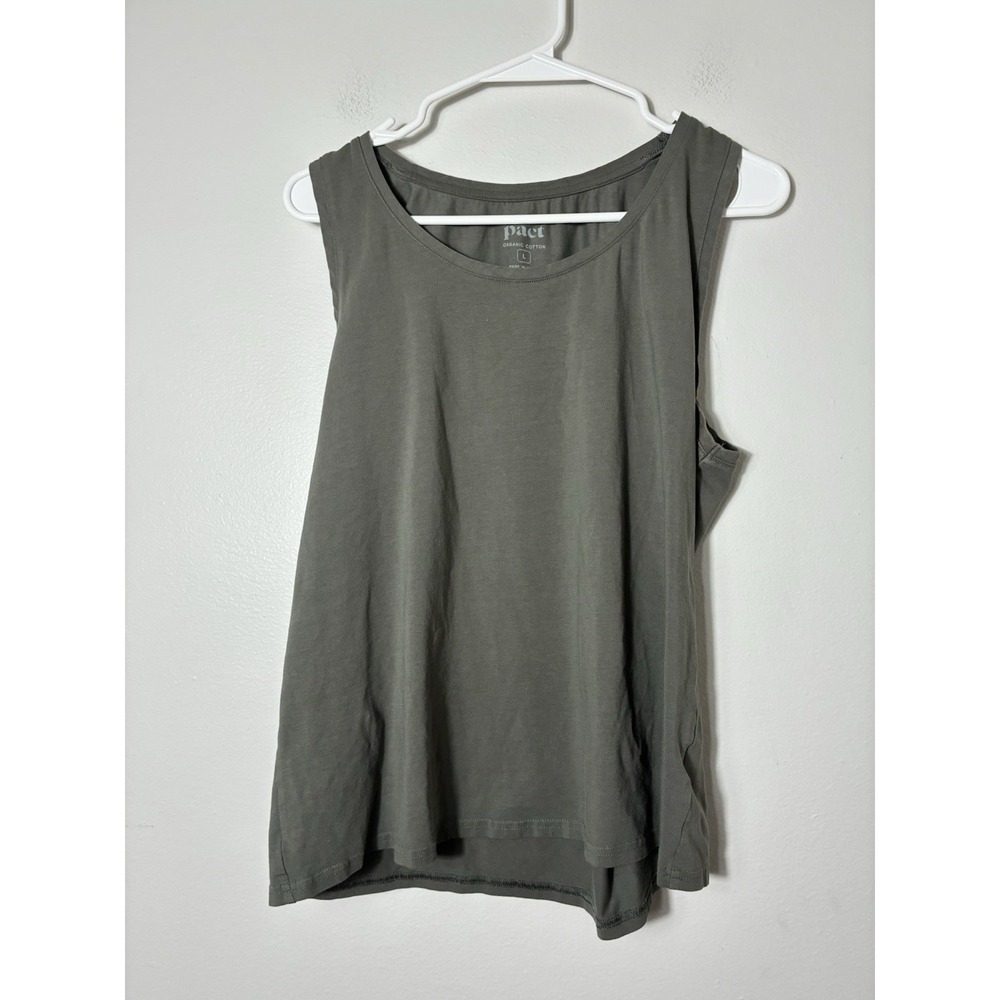 Pact Tank Top 100% Organic Cotton So Large Green Layering Casual